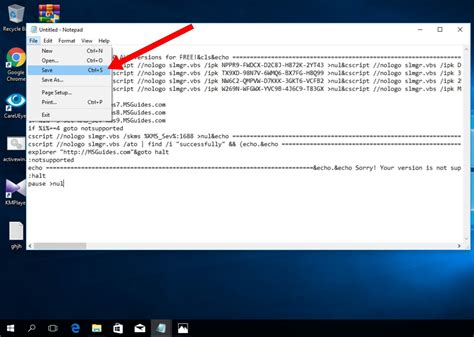 How to activate windows 10 with notepad